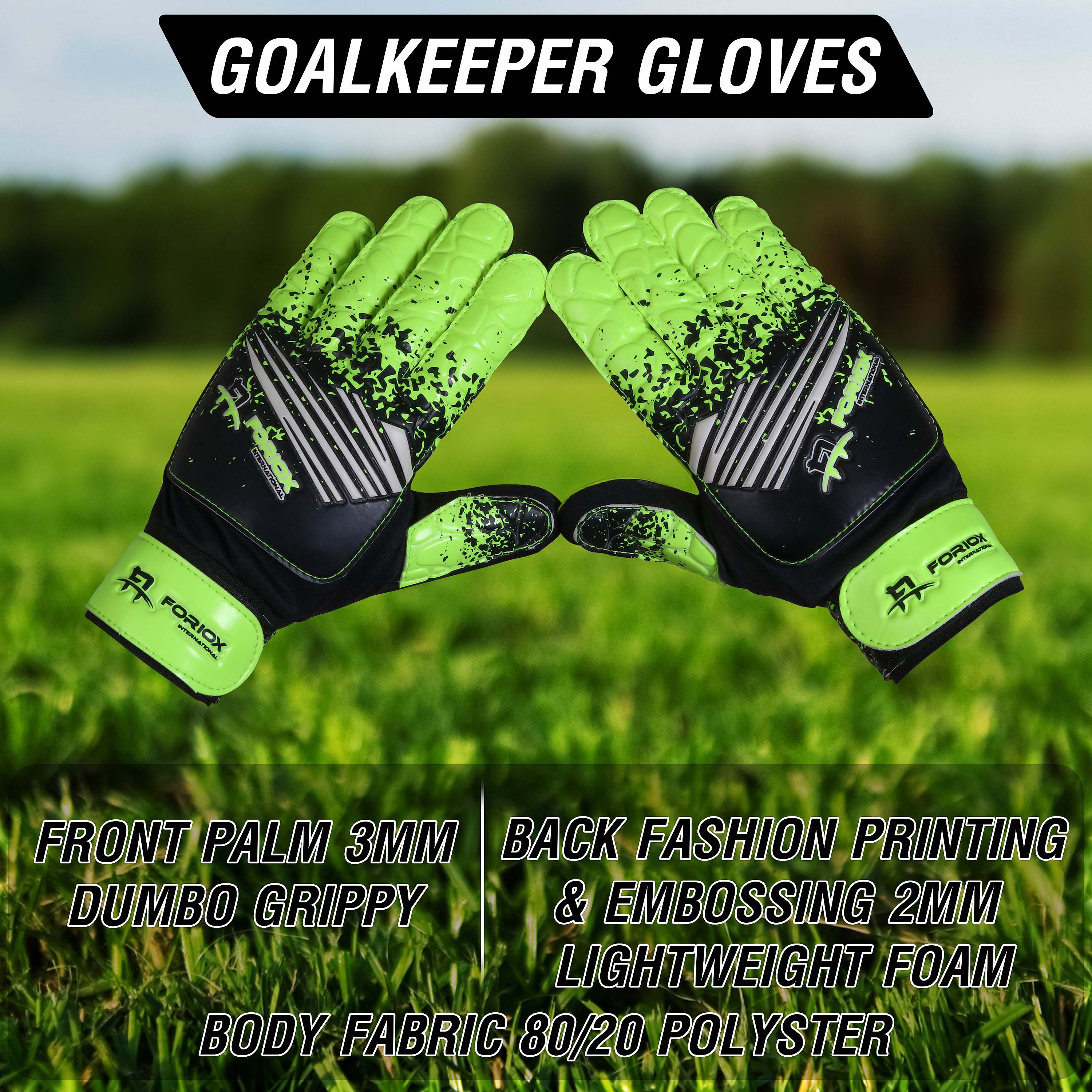 Foriox International Yellow Football Goalkeeper Gloves