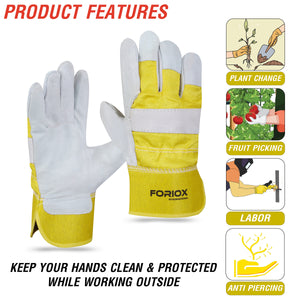 Foriox International Split Leather Work Gloves